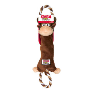 Kong Knots Tugger Squeaker Fetch Toy For Dogs - Monkey 1 X Medium/Large