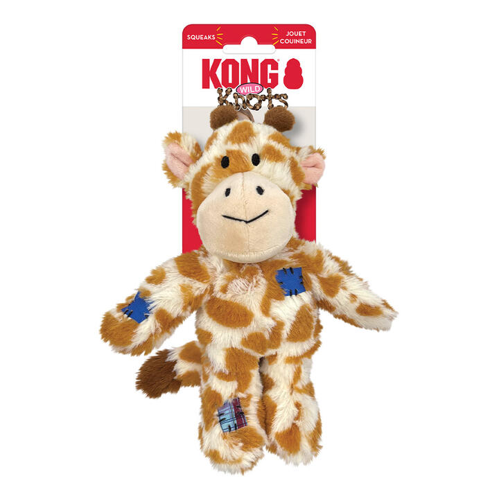 Kong Knots Wild Snuggle Plush Toy For Dogs - Giraffe 1 X Medium/Large