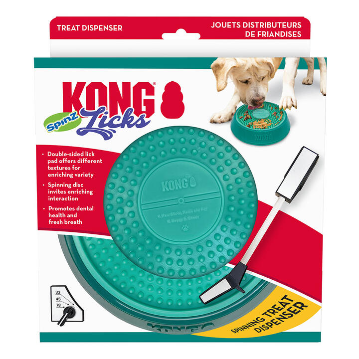 Kong Licks Spinz Treat Dispenser Toy For Dogs 1 X Large