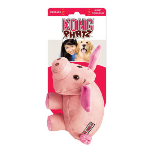 Kong Phatz Squeaker Toy For Dogs - Pig 1 X Small