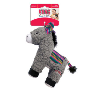 Kong Sherps Crinkle Plush Squeaker Toy For Dogs - Donkey 1 Pack