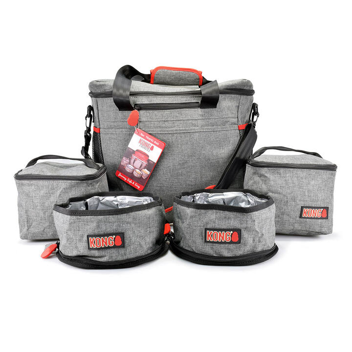 Kong Travel Bag Bowls & Containers For Dogs 5 Pieces