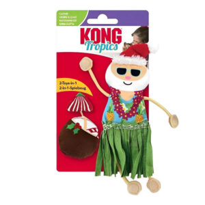 Kong Tropics Crackle Catnip Plush Toy For Cats - Xmas Santa 1 Pack