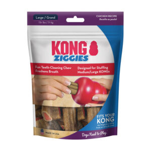 Kong Ziggies Stuffin Chicken Recipe Treats For Dogs Large 227 Gm