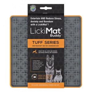 Lickimat Tuff Buddy Dog Orange 1 Pack