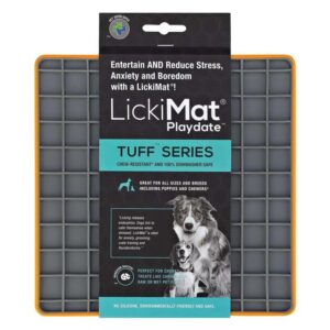 Lickimat Tuff Playdate Dog Orange 1 Pack