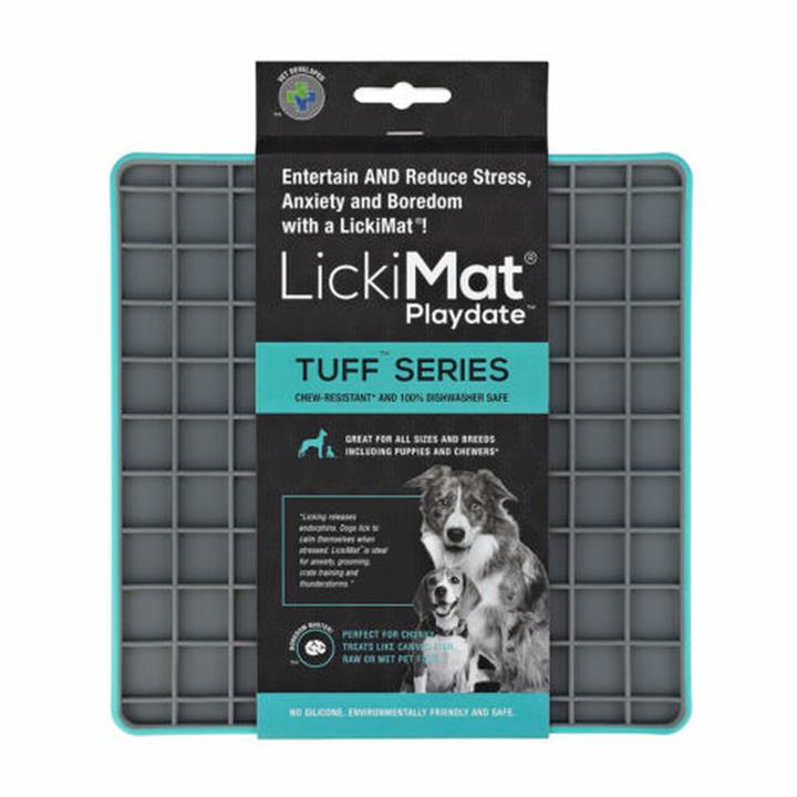 Lickimat Tuff Playdate Dog Turquoise 1 Pack