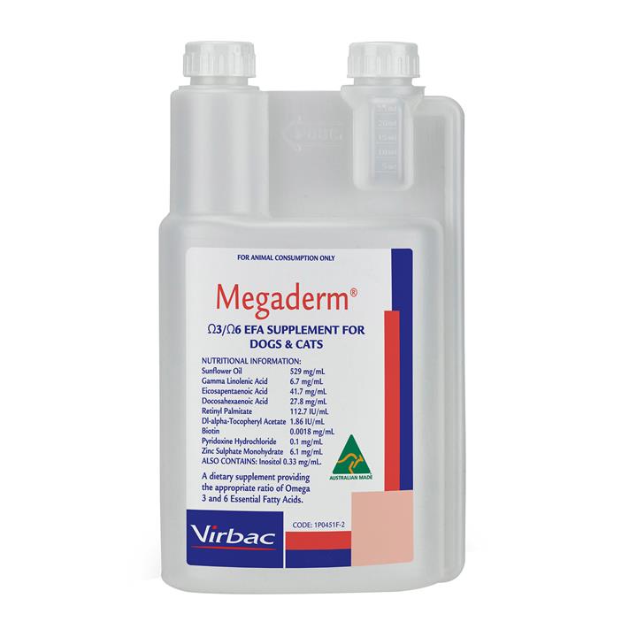 Megaderm Supplement For Dogs & Cats 1 Litres