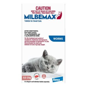Milbemax Allwormer Tablets For Small Cats 0.5 To 2 Kg 20 Tablet