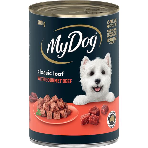 My Dog Loaf Classic Wet Dog Food Gourmet Beef Trays