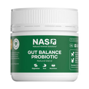 Natural Animal Solutions (Nas) Gut Balance Probiotic Supplement For Dogs And Cats - Natural Blend 80 Gm