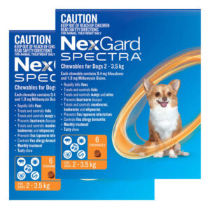Nexgard Spectra Very Small Dogs (2 - 3.5kg) Orange 12 Pack