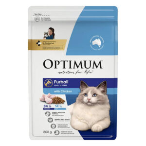 Optimum Furball 1+ Years With Chicken Dry Cat Food 800 Gm