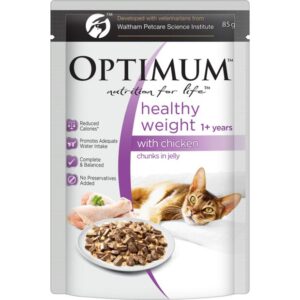 Optimum Healthy Weight Wet Cat Food Chicken In Jelly Pouch