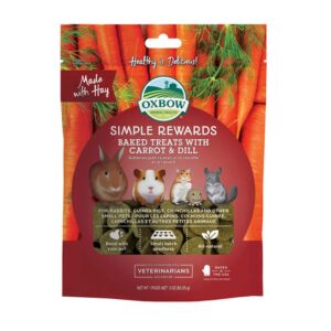 Oxbow Simple Rewards Baked Treats With Carrot & Dill 85 Gm