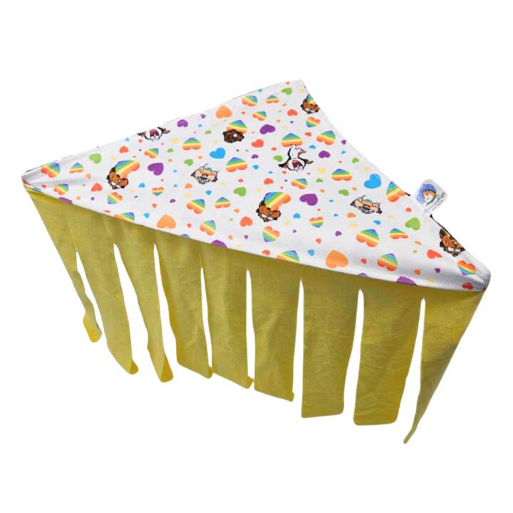 Ozzy Cages Corner Curtain Tent Rainbow Hearts Guinea Pig Cage Accessory