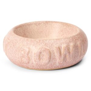 Paws For Life Bubble Ceramic Pet Bowl Pink