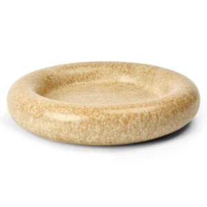 Paws For Life Bubble Ceramic Pet Plate Natural