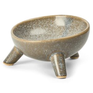 Paws For Life Elevated Ceramic Pet Bowl Grey