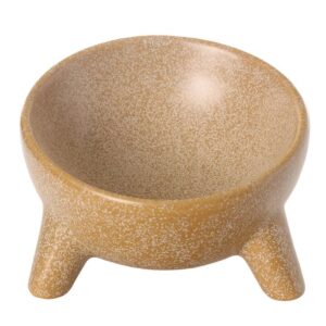 Paws For Life Elevated Ceramic Pet Bowl Natural