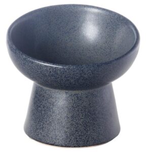Paws For Life Ergonomic And Elevated Ceramic Pet Bowl Black