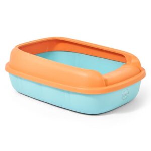 Paws For Life Extra Large Cat Litter Box Patterened Blue