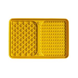 Paws For Life Extra Large Rectangle Lickmat Mustard