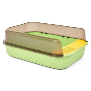Paws For Life Semi Enclosed Cat Litter Box Light Green