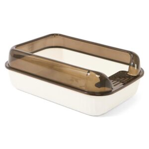 Paws For Life Semi Enclosed Cat Litter Box Plain White