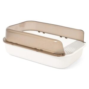 Paws For Life Semi Enclosed Cat Litter Box White