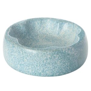 Paws For Life Wide Bubble Ceramic Pet Bowl Blue
