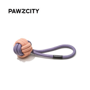 Pawzcity Interactive Rope Ball With Loop Taro 1 Pack