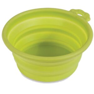 Petmate Silicon Green Travel Bowl