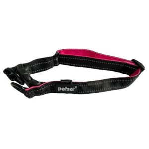 Petset Dog Collar Active Adjustable Black and Pink Small