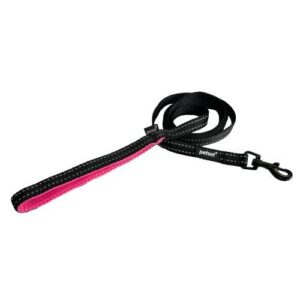 Petset Slim Line Active Dog Lead Black and Pink Medium