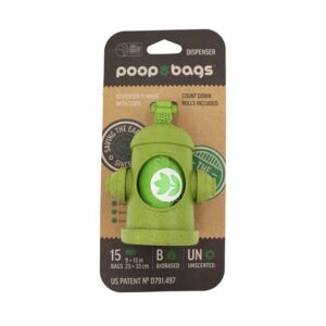 Poop Bags Biobased Hydrant Dispenser - 15 Bags 1 Pack