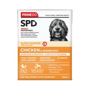 Prime100 Spd Chicken And Brown Rice Slow Cooked Wet Dog Food