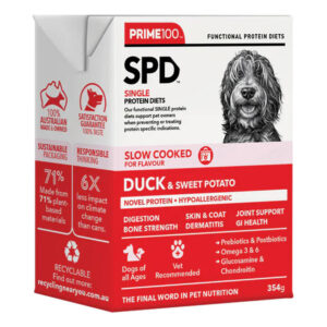 Prime100 Spd Single Protein Diets Slow Cooked Duck & Sweet Potato Wet Dog Food 354 Gm 1 Pack
