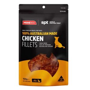Prime100 Spt Single Protein Chicken Fillets Treats For Dogs 100gm 1 Pack