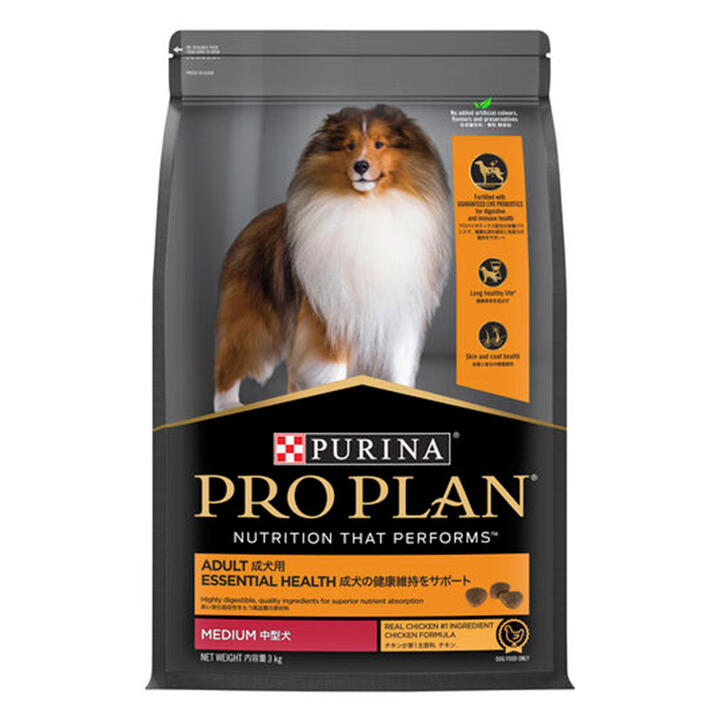 Pro Plan Adult Medium Breed Essential Health Dry Dog Food 3 Kg