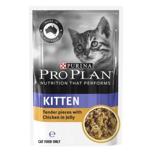 Pro Plan Kitten Tender Pieces With Chicken In Jelly Wet Cat Food 85gm 12 Pouches