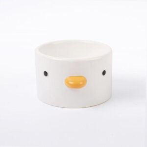 Purroom Elevated Chick Ceramic Pet Bowl Straight 1 Pack