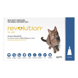 Revolution (Selamectin) - Large Cats (Blue) 12 Pack + 4 Doses Free