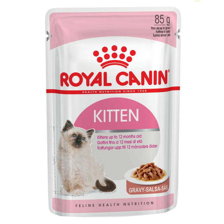 Royal Canin Kitten Chunks In Gravy Pouches Wet Cat Food 85 Gms 12 Pack