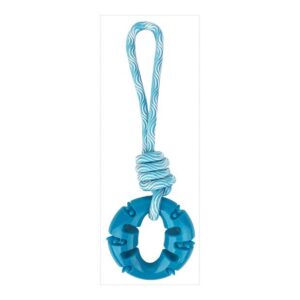 Ruff Play Dog Toy Dental Ring With Tug Rope