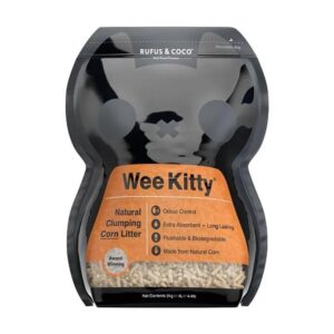 Rufus & Coco Wee Kitty Natural Clumping Corn Cat Litter 2 Kg