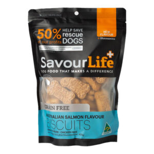 Savourlife Australian Grain Free Salmon Flavour Biscuit Treats For Dogs 425 Gm