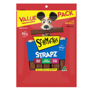 Schmackos Strapz Variety Pack With Beef, Chicken And Liver Dog Treats 500 Gm