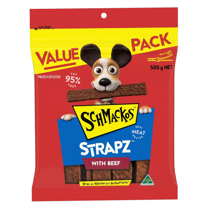 Schmackos Strapz With Beef Real Meat Recipe Dog Treats 500 Gm