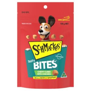 Schmackos Tasty Bites Chewy Cubes Chicken Chew Dog Treats
